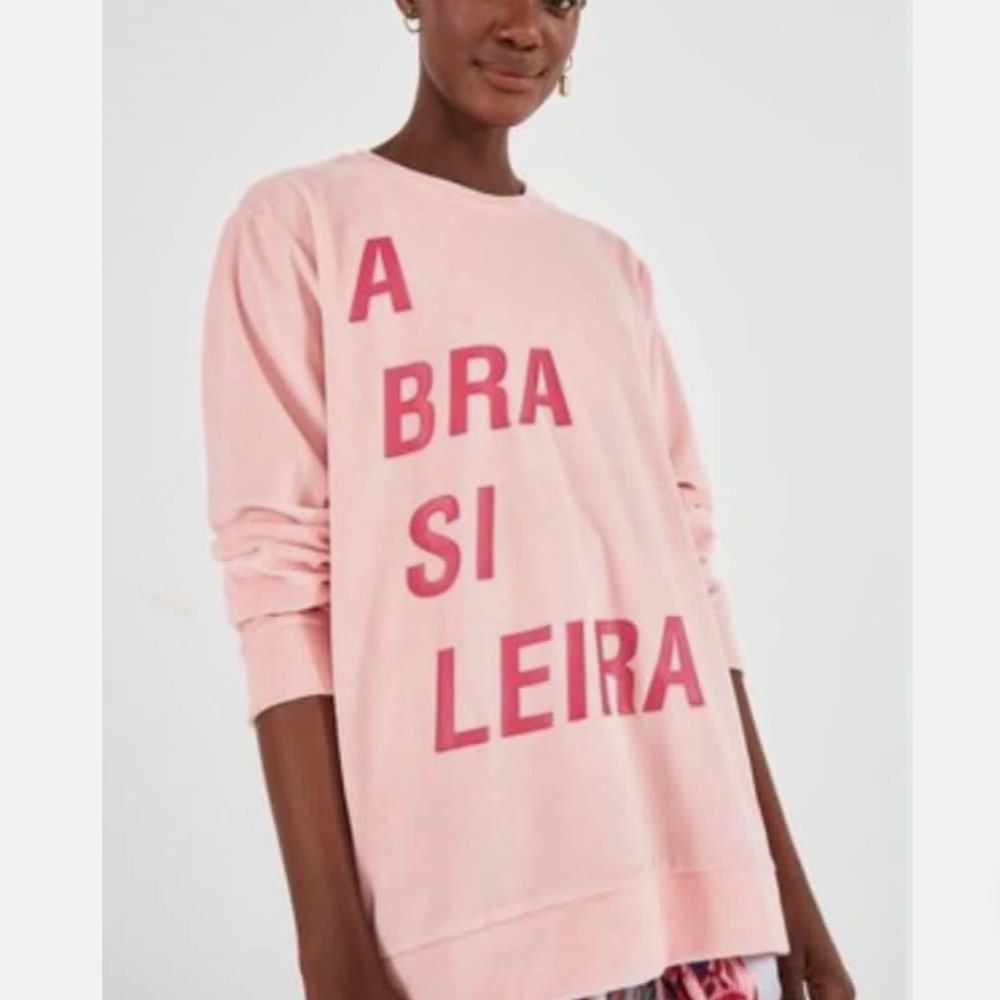 Farm Rio “ A BRASILEIRA” Velour Sweatshirt
